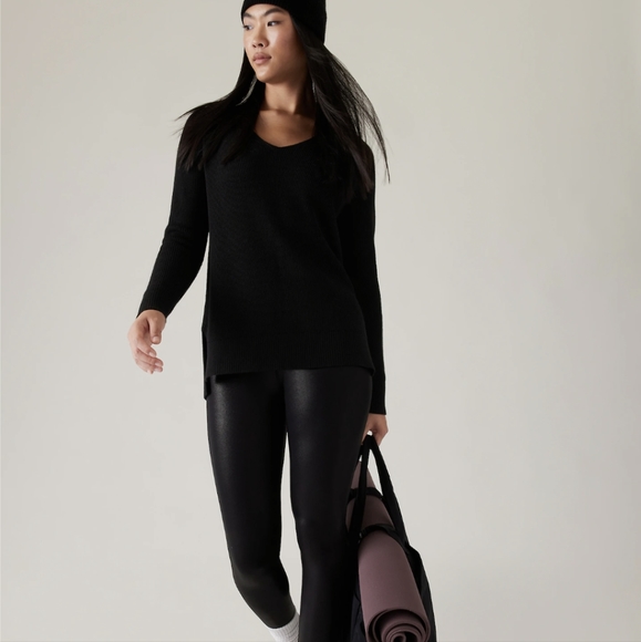 Athleta Hanover wool blend Sweater black XS - Picture 6 of 8